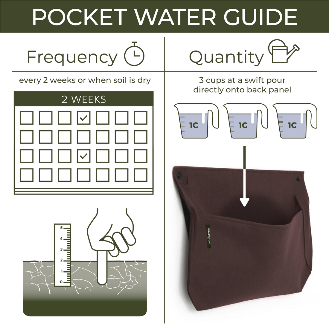 Pocket 3 Black Wall Planter