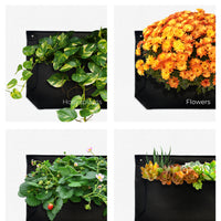 Pocket 1 Black Wall Planter
