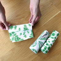 Living Pattern Burp Cloth Begonia & Fern 2PK