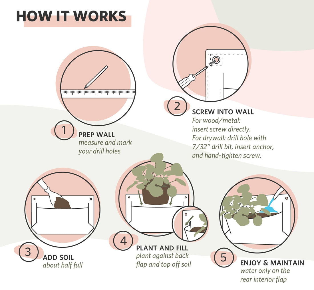 Wally Pro 1 Black OUTDOOR ONLY Wall Planter Pocket