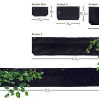 Pocket Mini Black Wall Planter