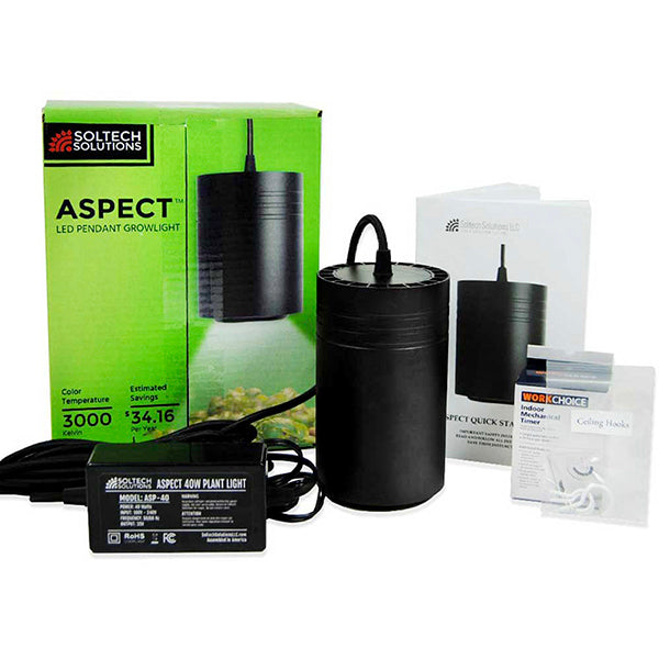Large Aspect Pendant Light in black with packaging